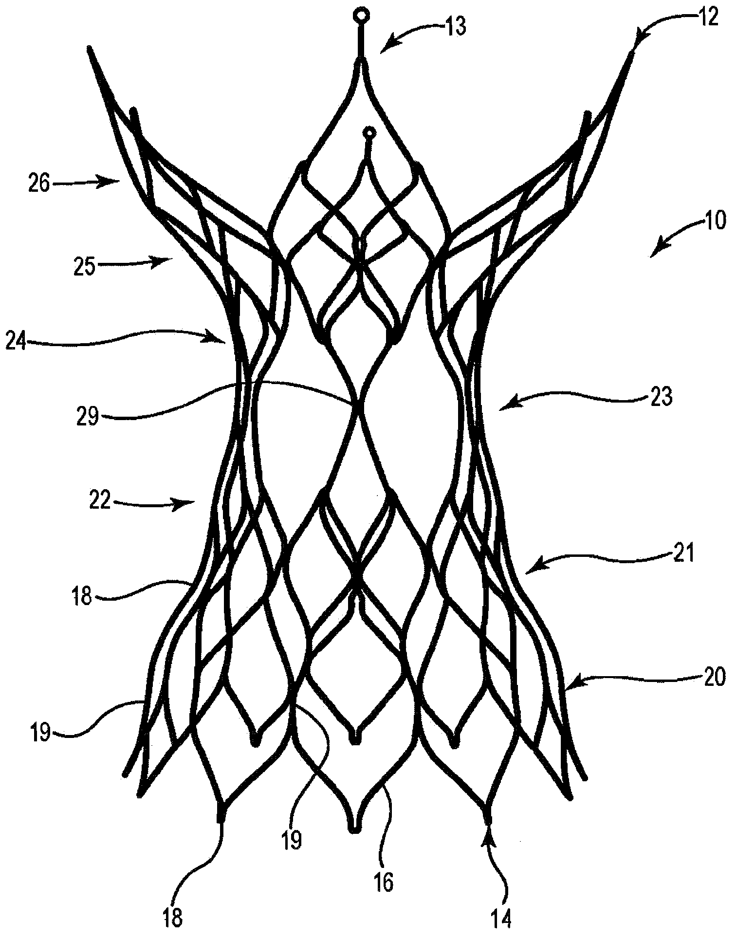 Stents for prosthetic heart valves