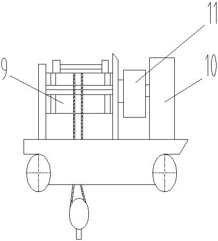 Grabbing-bucket bridge crane