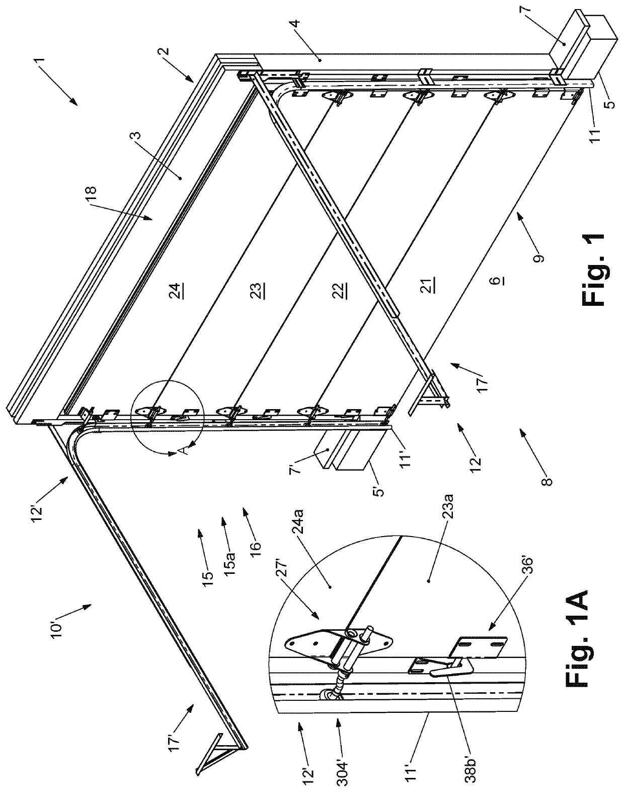 Overhead garage door system with sealing feature