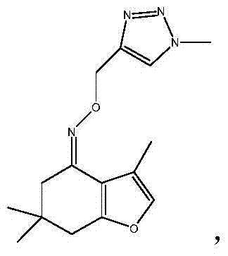 Tetrahydrobenzofuran-4-ketoxime triazole drug, preparation method and application thereof