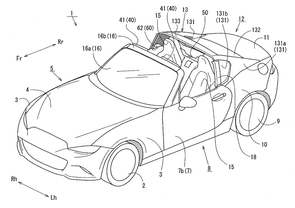 Trim structure of vehicle