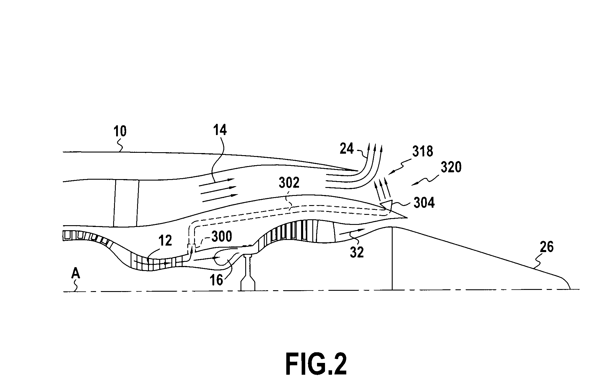 By-pass turbojet including a thrust reverser