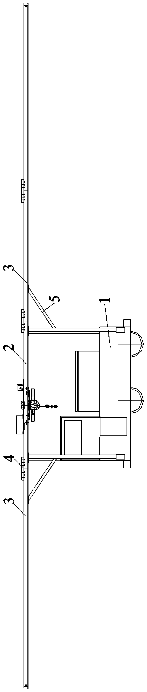 Track laying machine used for coal mine working, and track laying method thereof