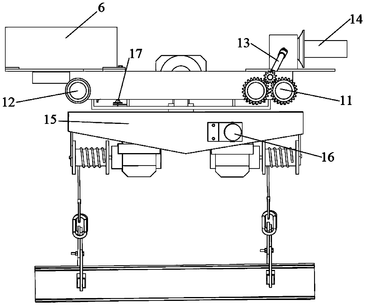 Track laying machine used for coal mine working, and track laying method thereof