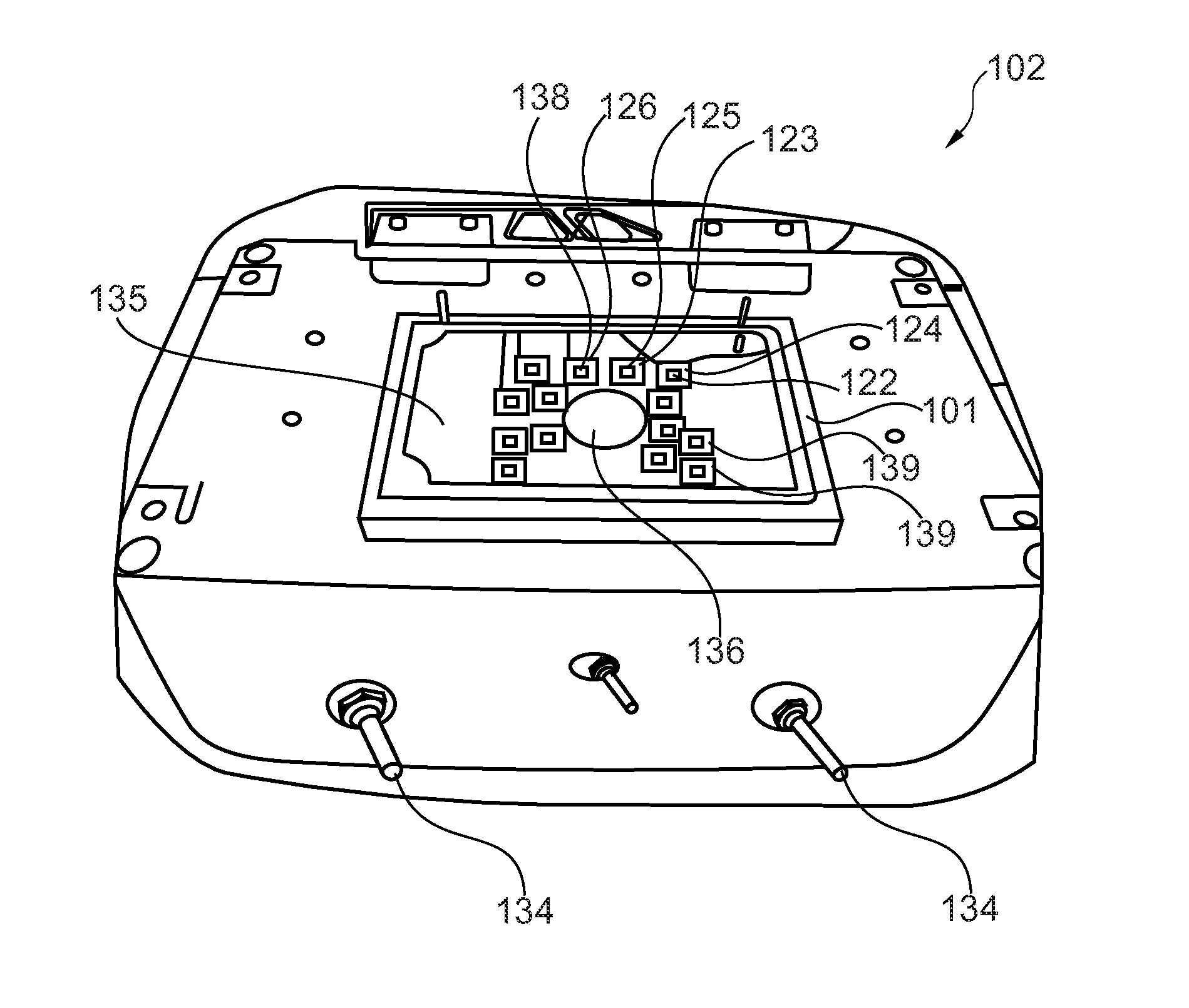 Microfluidic cartridge with parallel pneumatic interface plate