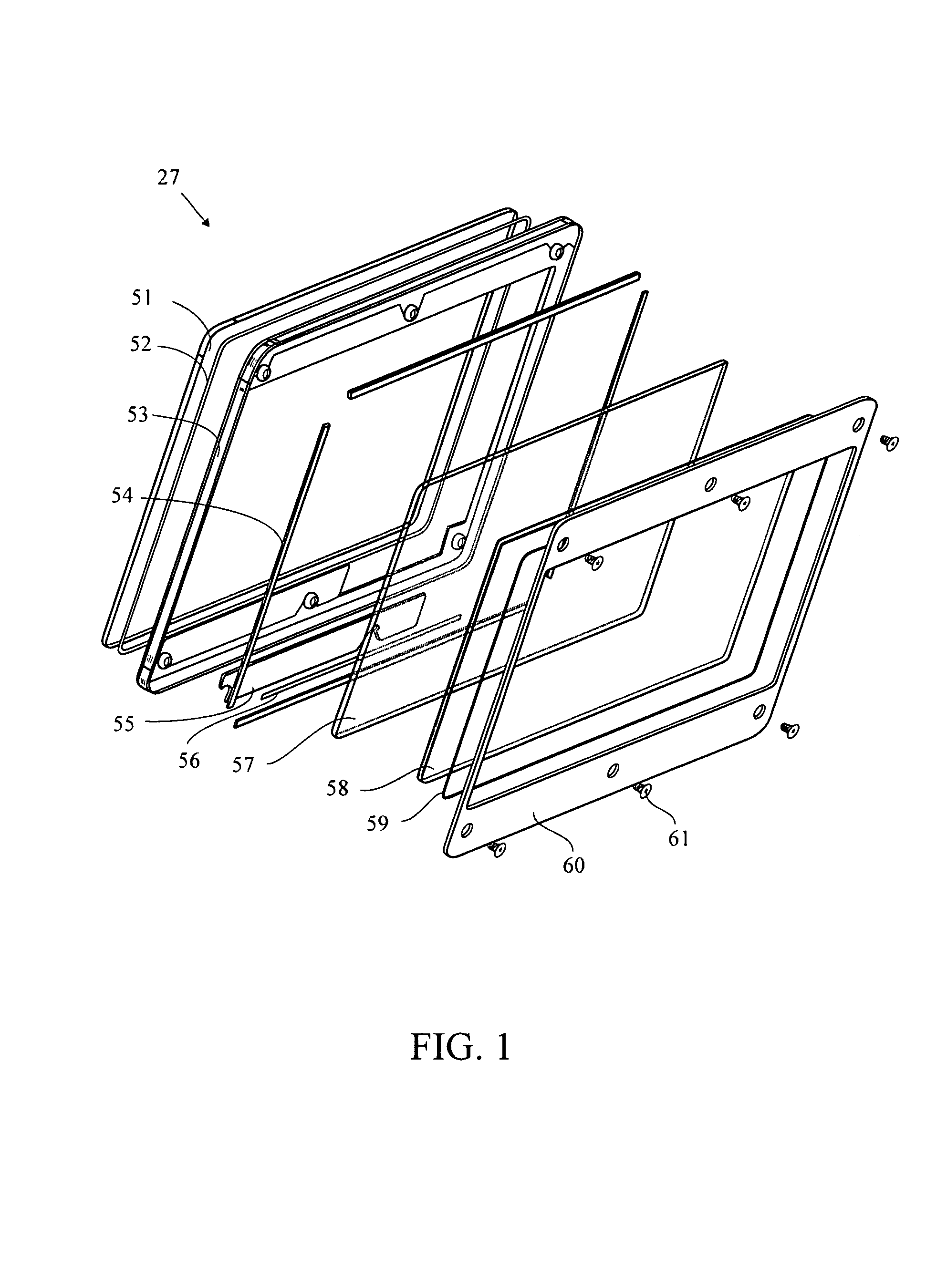 Touchscreen with a light modulator