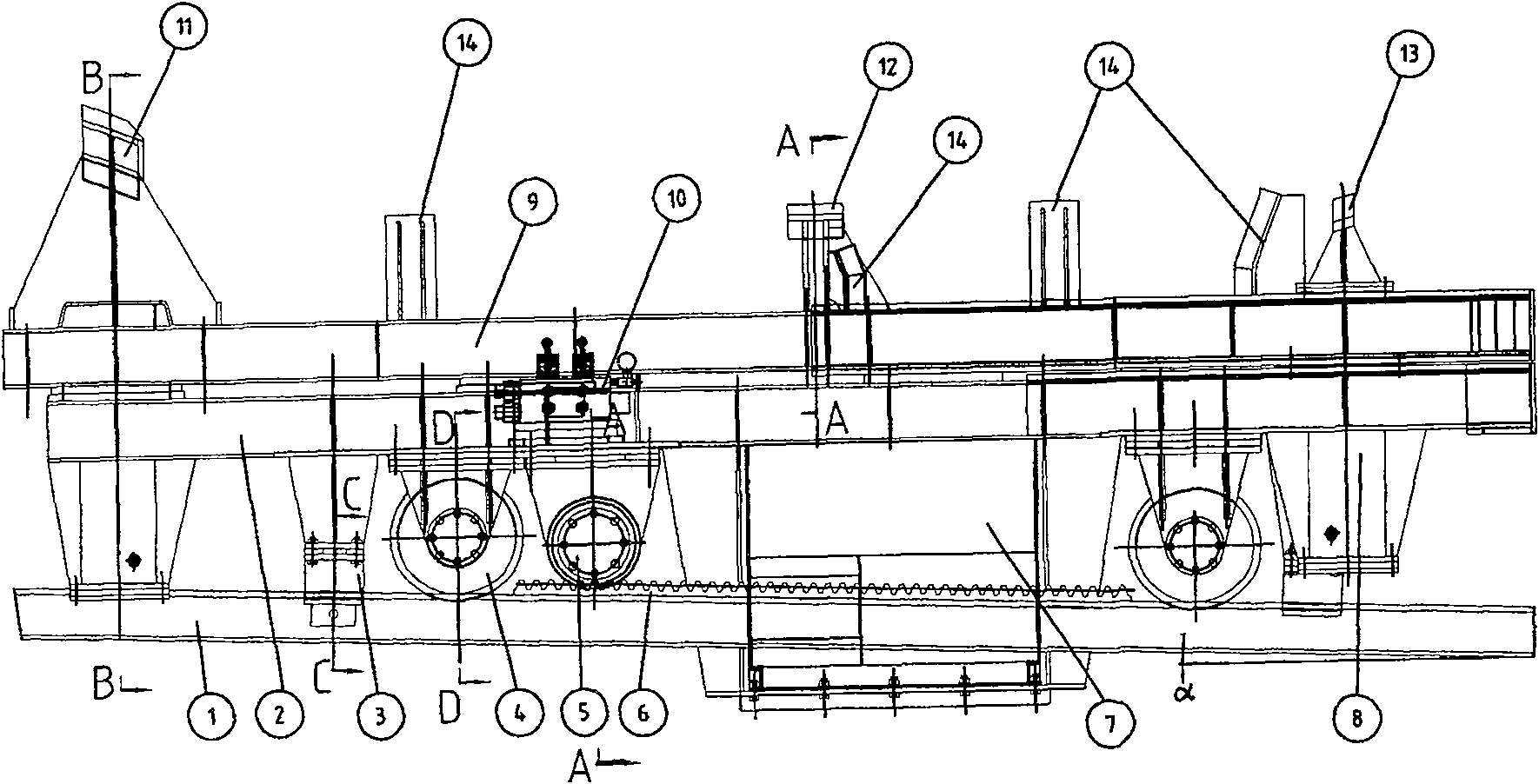 Lift type tram car for the navigation ship