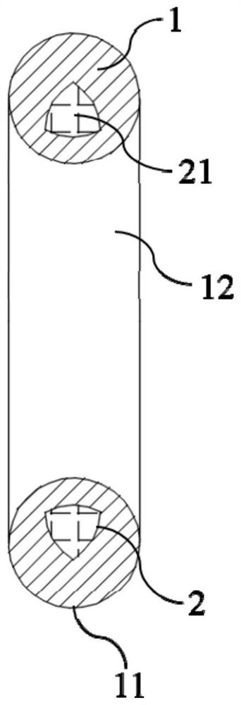 Tire with Reuleaux triangle inner cavity, and processing method of tire