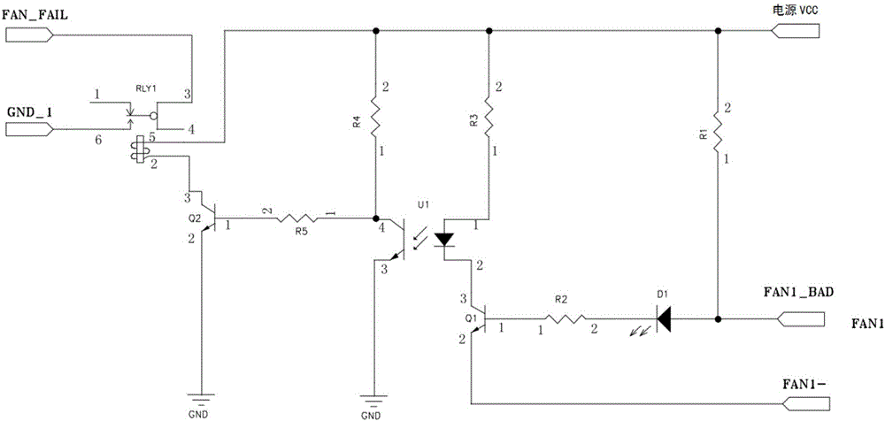 Fault detection circuit of direct current fans