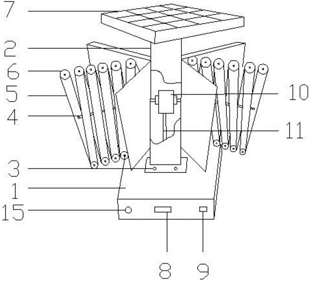 Solar-energy automatic telescopic guardrail