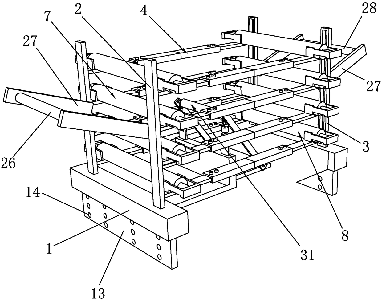 Tension regulating device for textile production