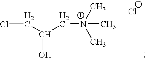 Absorbent product comprising a cationic modified guar gum