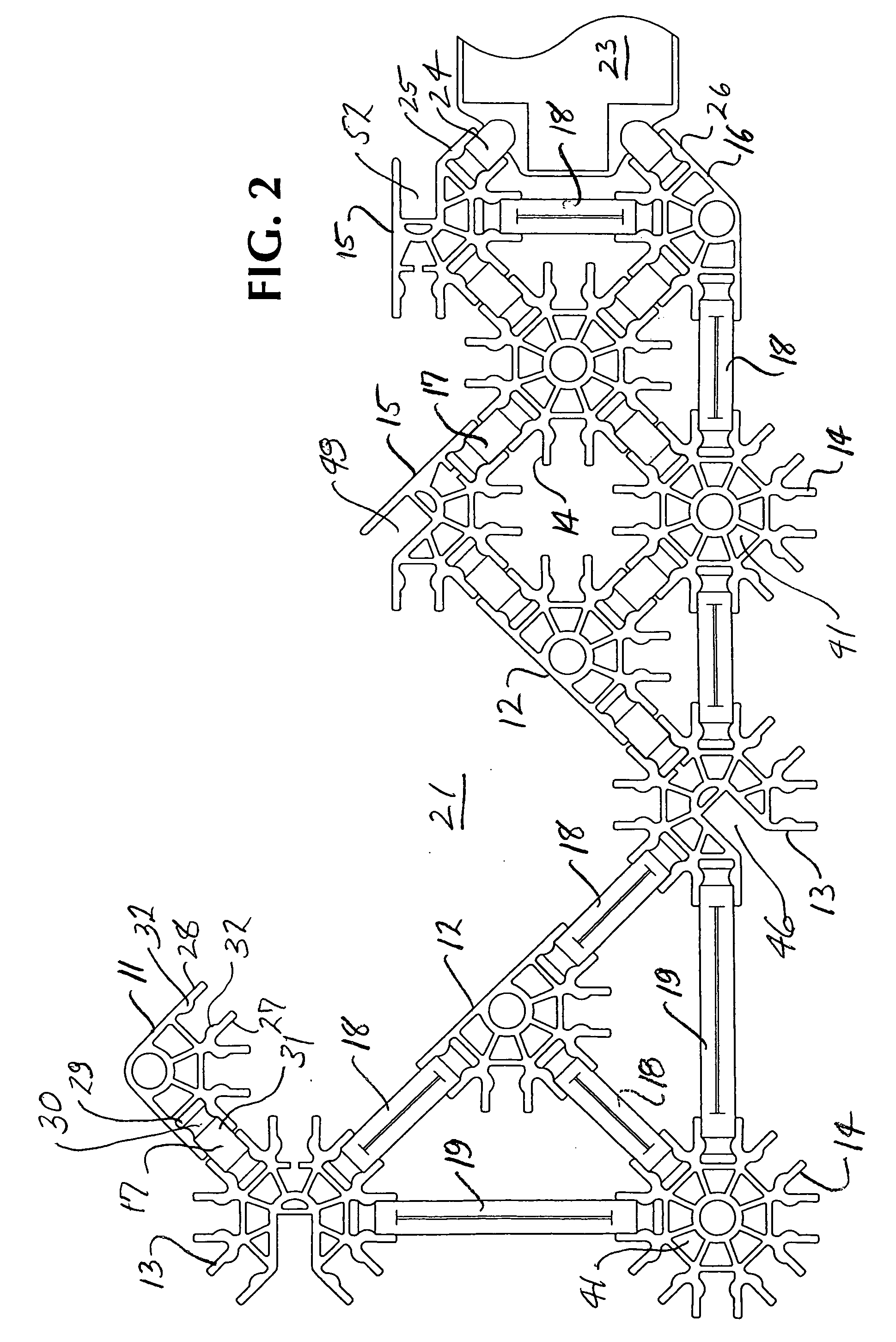 Method of constructing a three-dimensional structure with a multi-part construction toy set