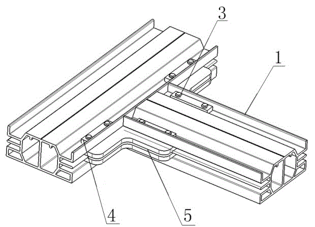 Connecting structure of special aluminum profiles