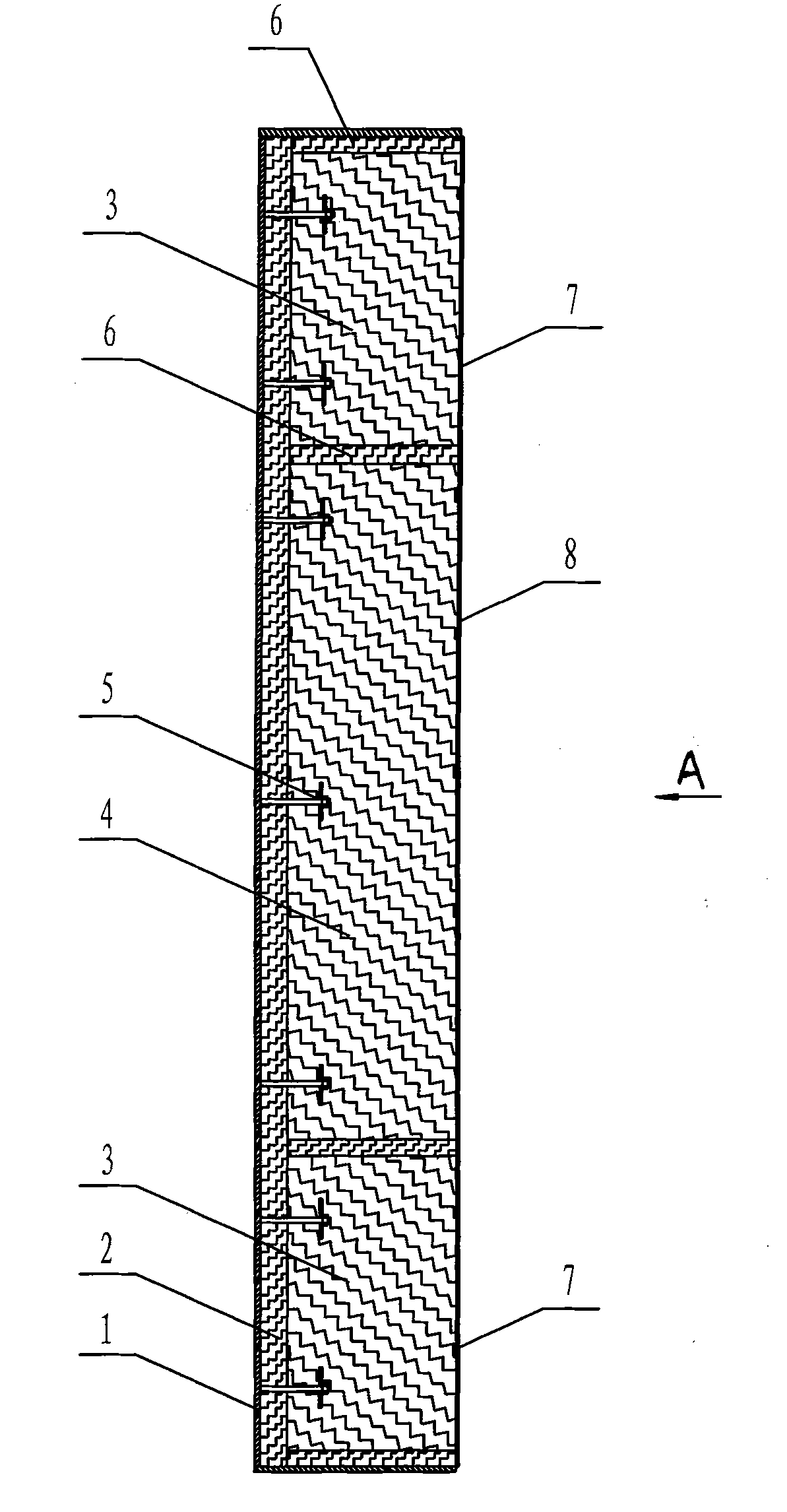 Furnace liner for vertical coal mine ventilation air methane oxidation device