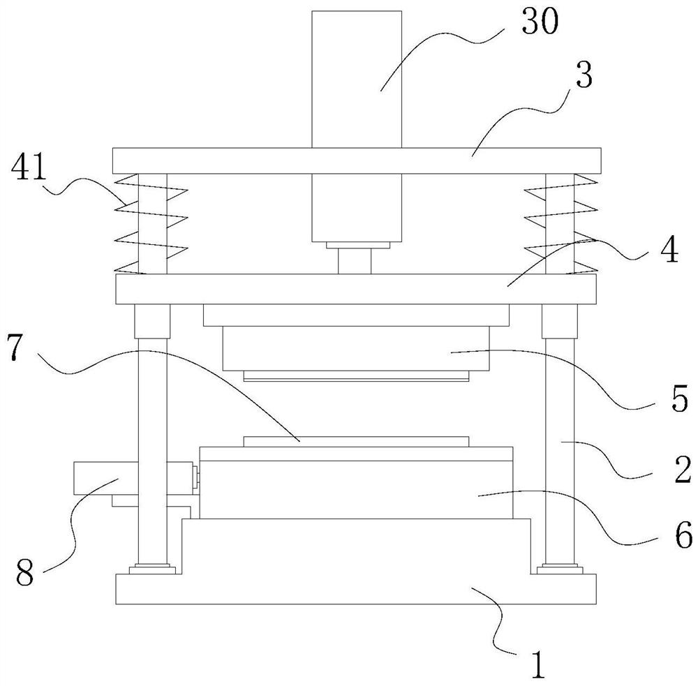 A new energy vehicle battery case stamping forming device