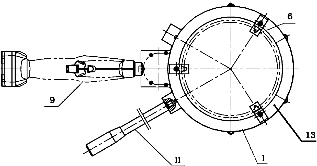 Dismounting tool of main bolt and main nut of reactor pressure vessel and using method thereof