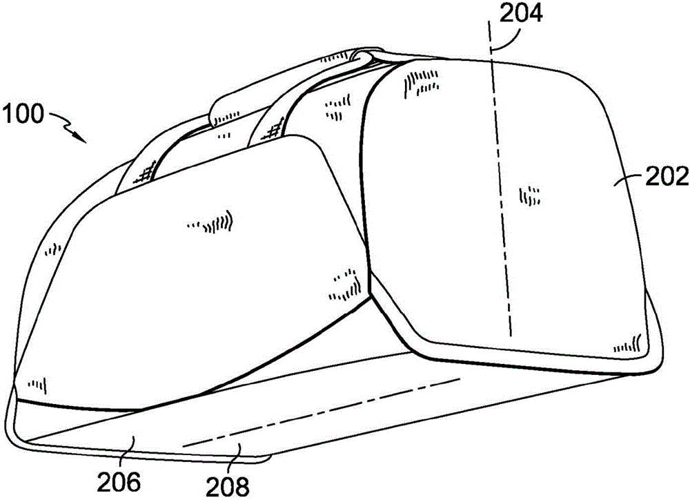 Three-dimensional bag with affixed seams