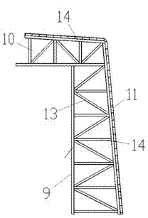 Hanging side formwork of cradle