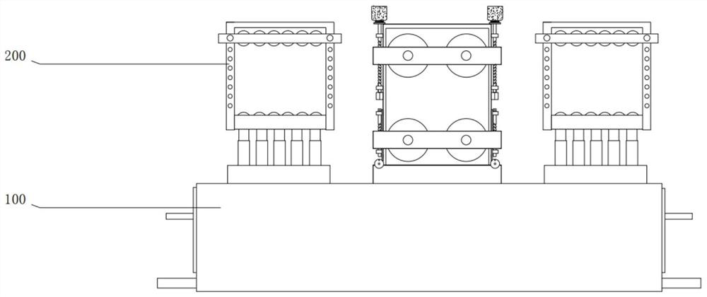 Calender with integrated adjusting mechanism