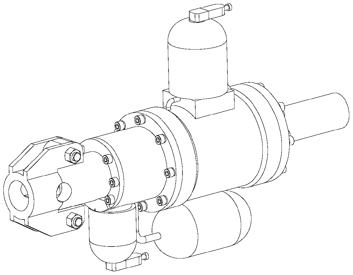 Deep-sea emergency reciprocating cable cutting device without built-in power source