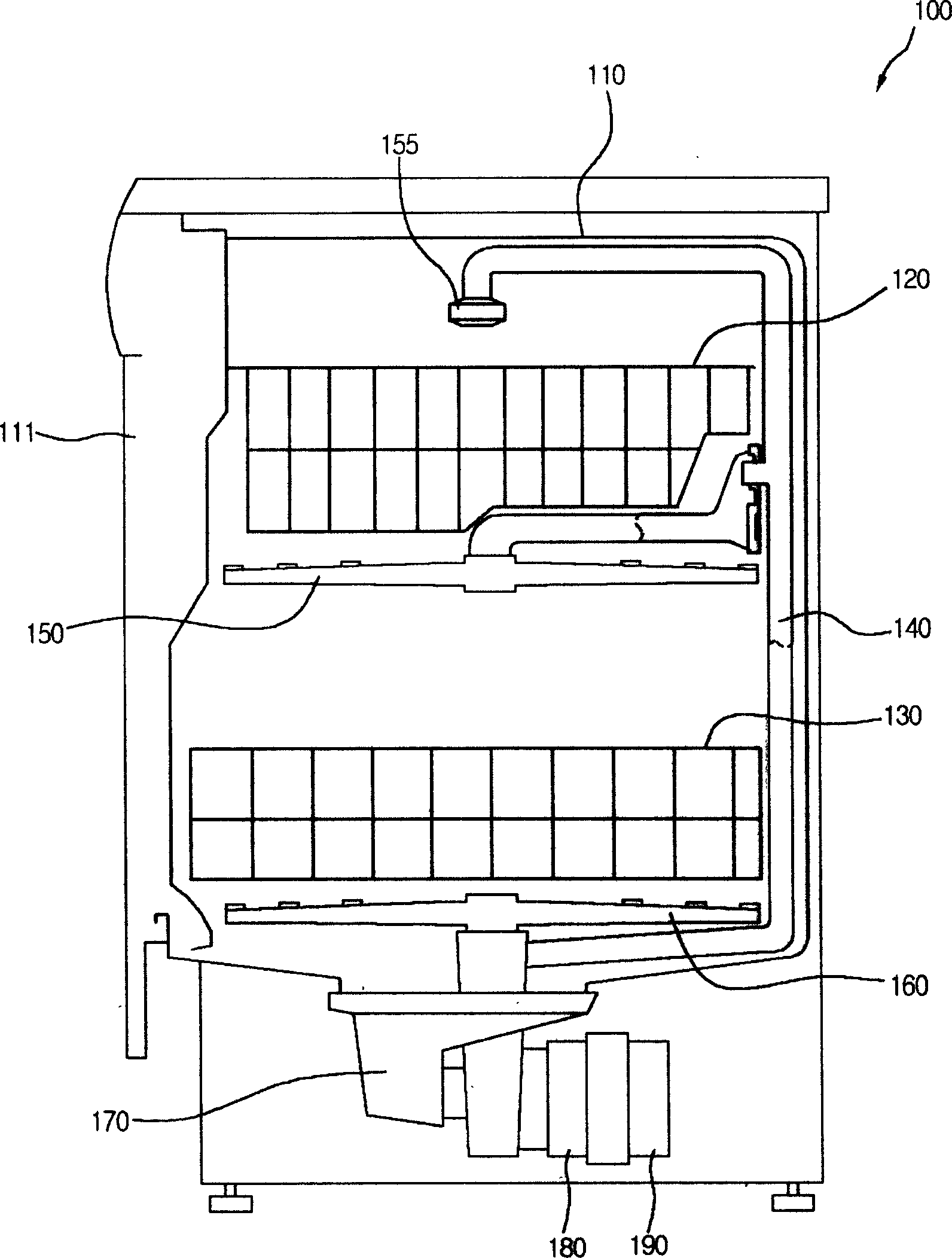 Air brake of bowl washer