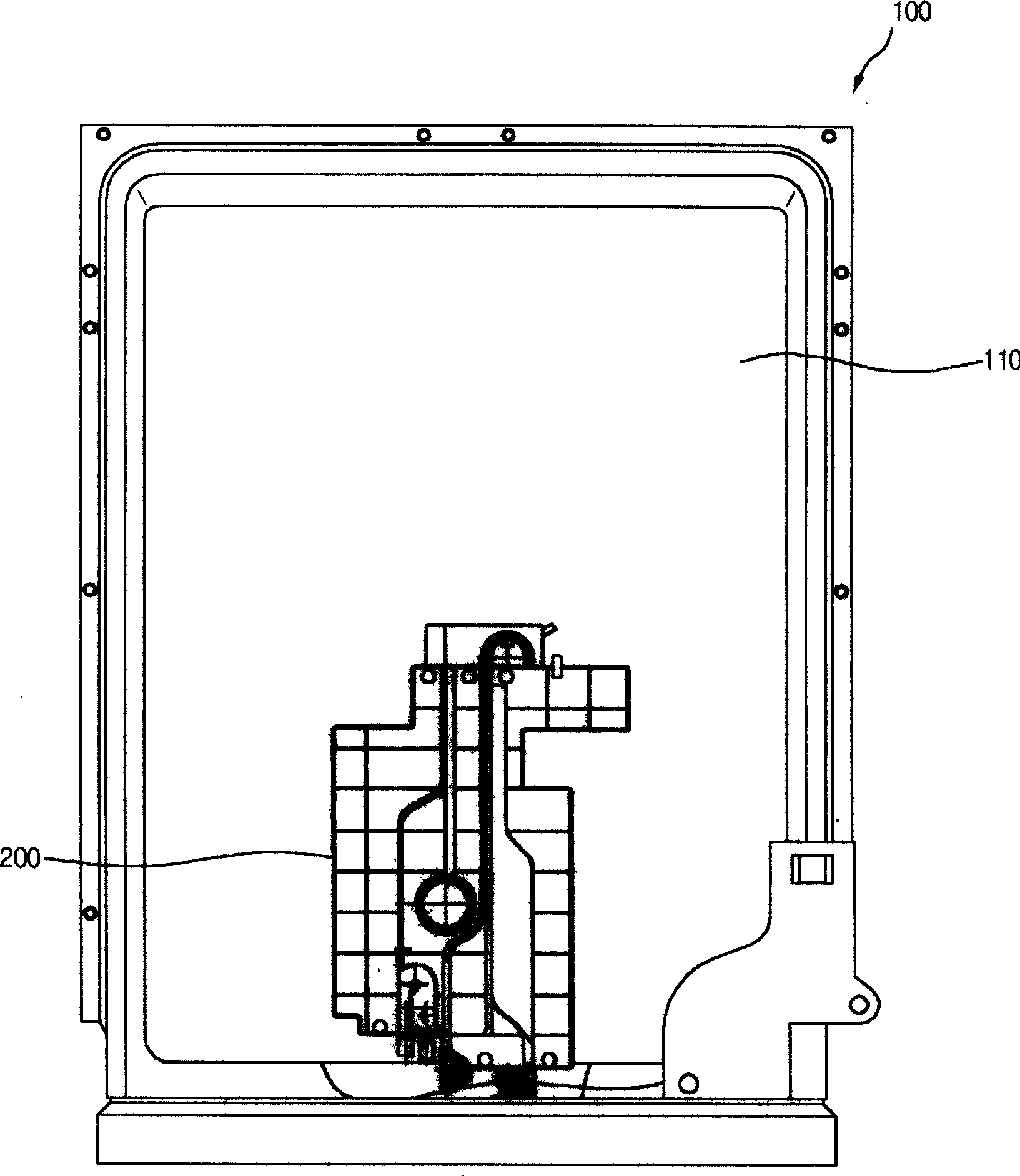 Air brake of bowl washer