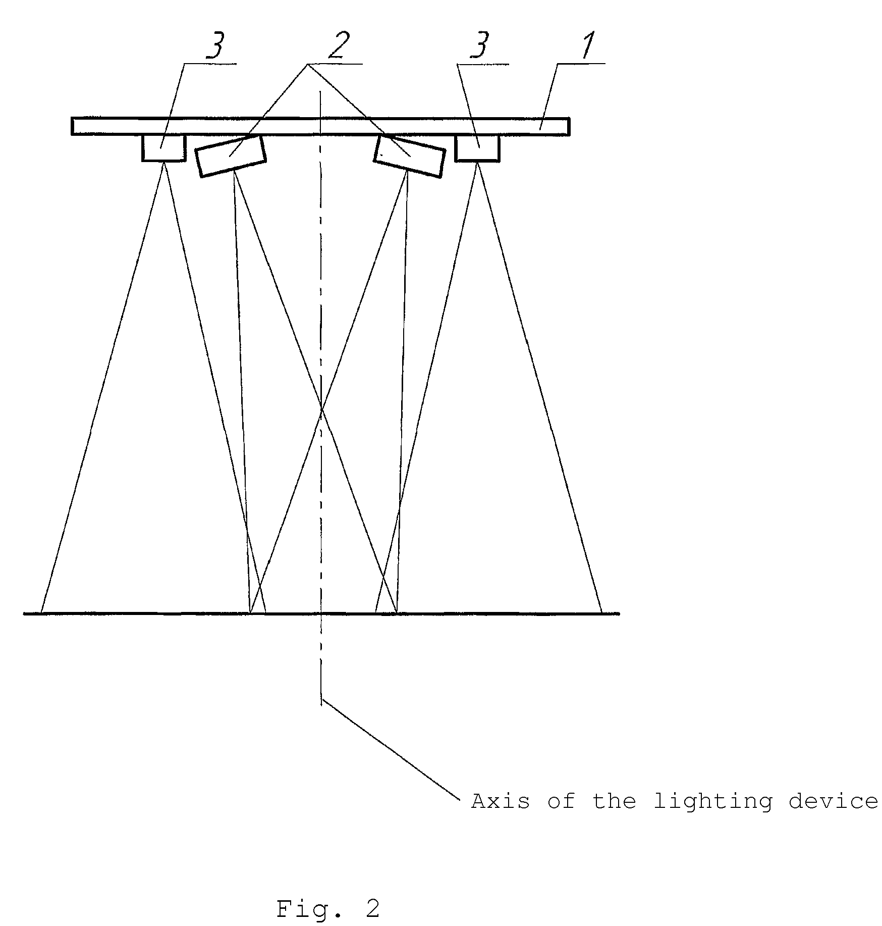 Surgical light provided with a light emission control