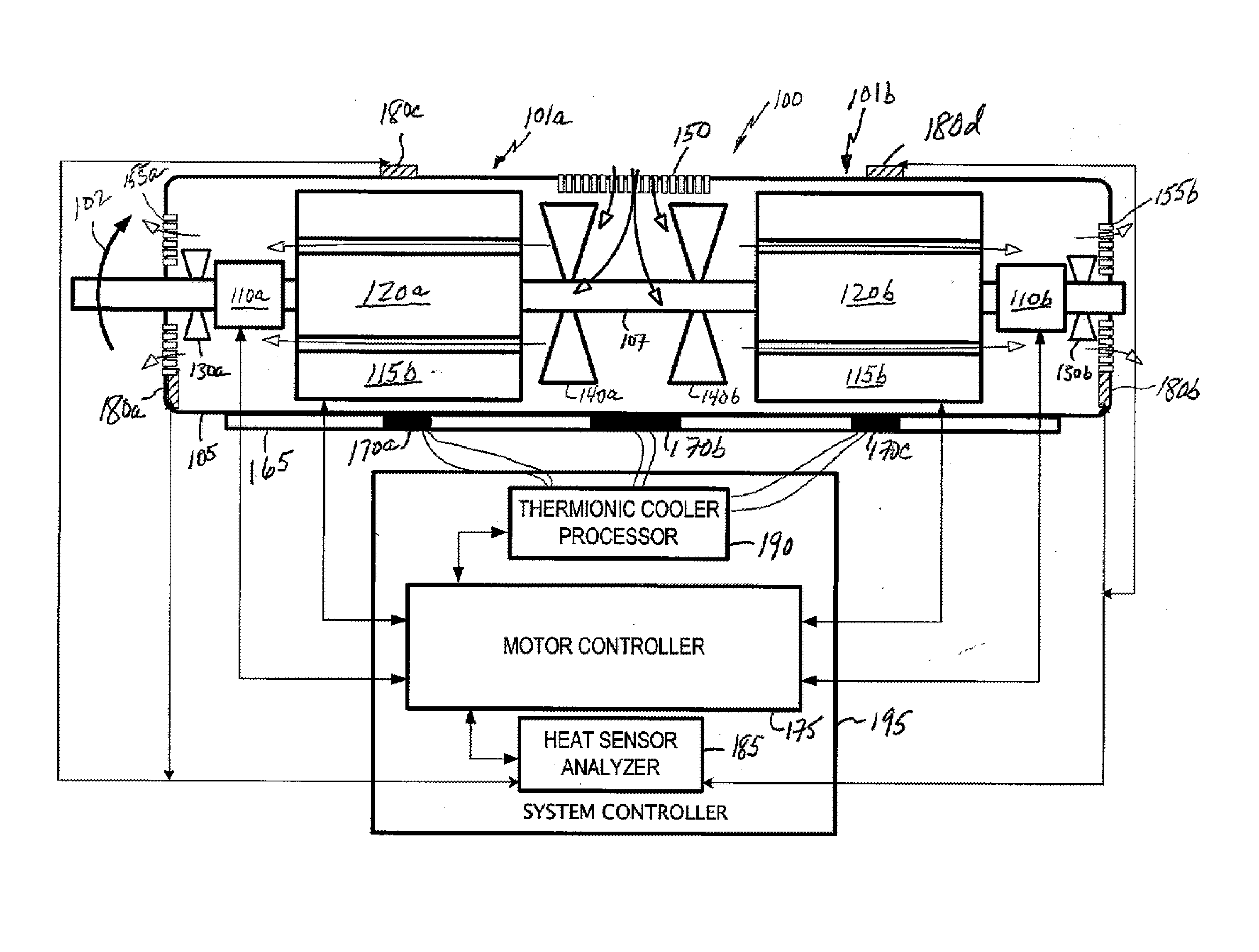 Cooled motor