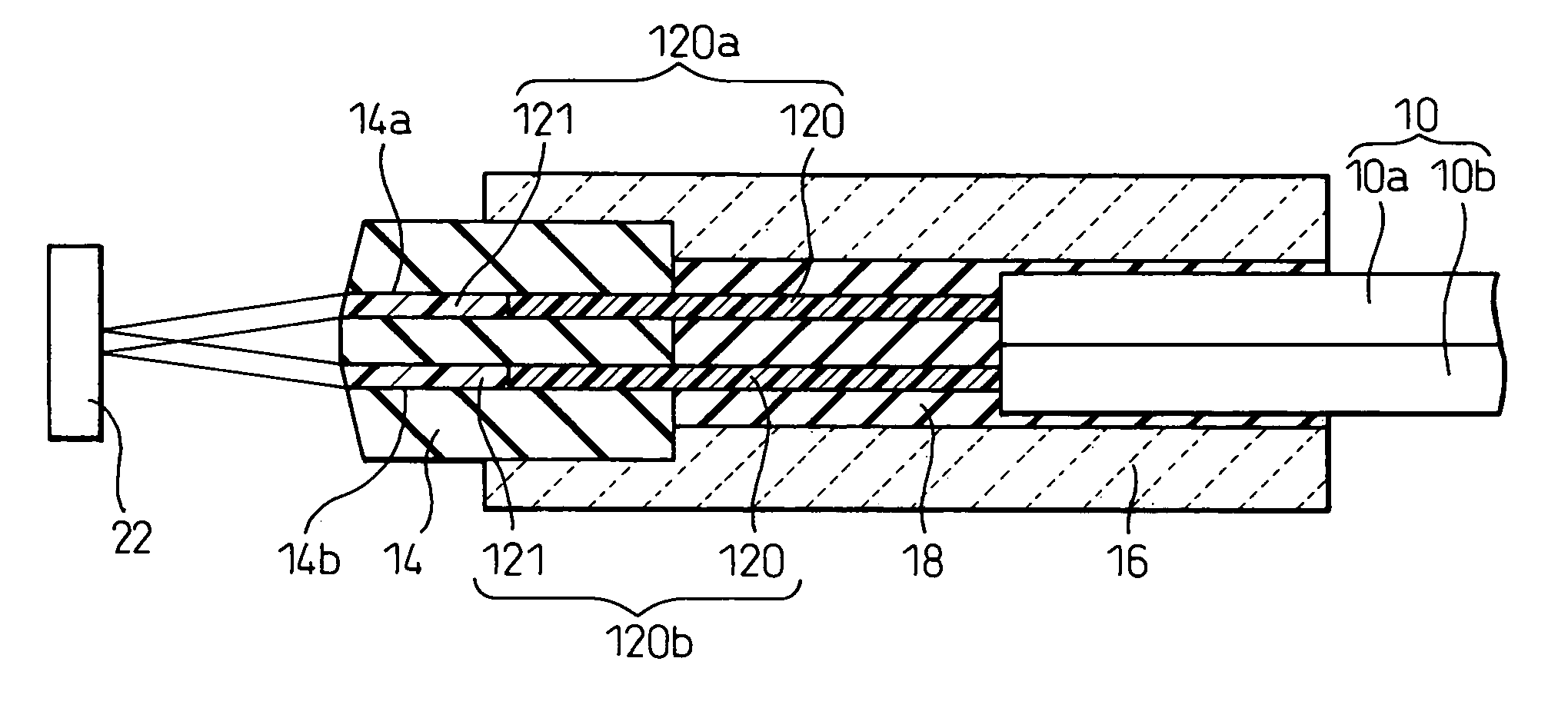 Optical collimator structure