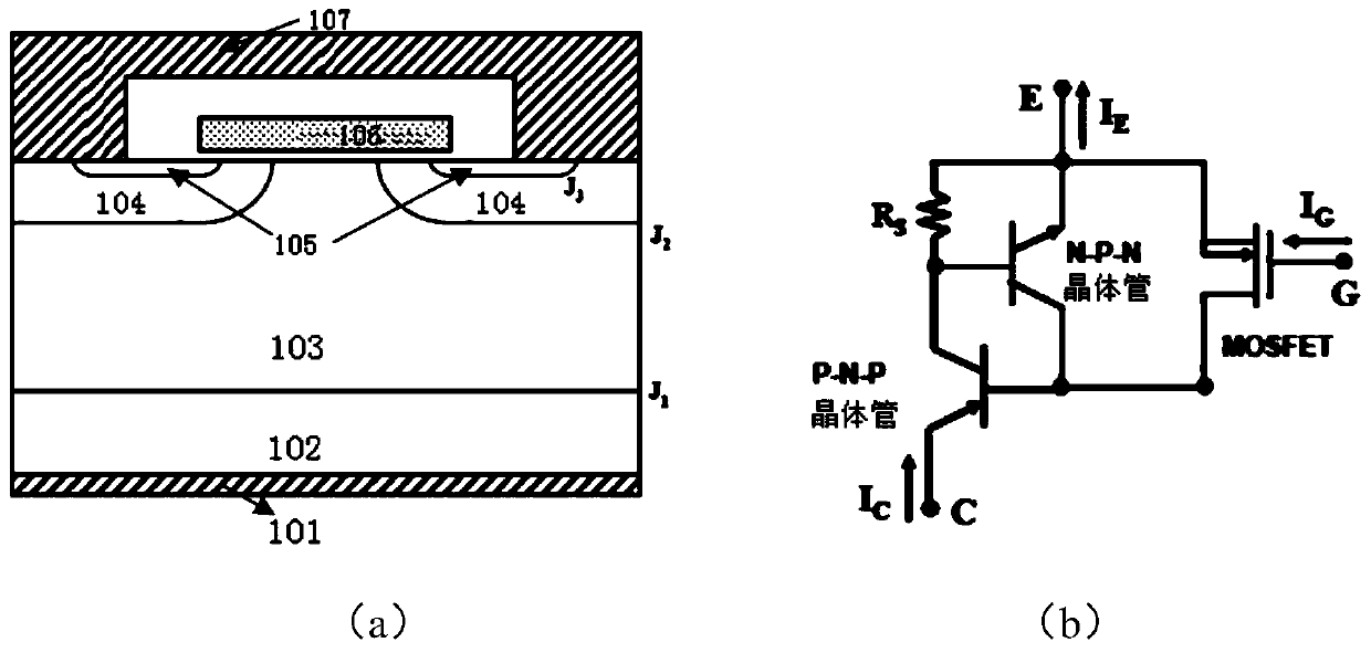 Anti-latch insulated gate bipolar transistor device