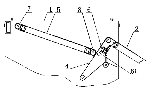 First folding device in linen folding machine