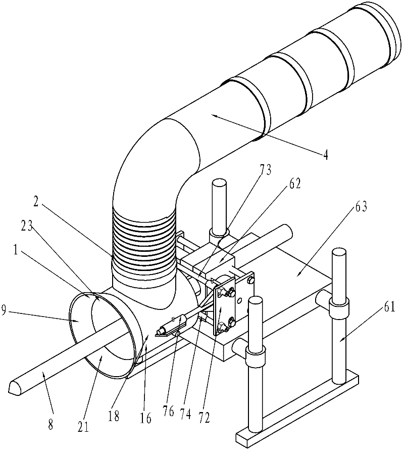 Coal mine down-hole drill hole water jet negative-pressure dedusting device