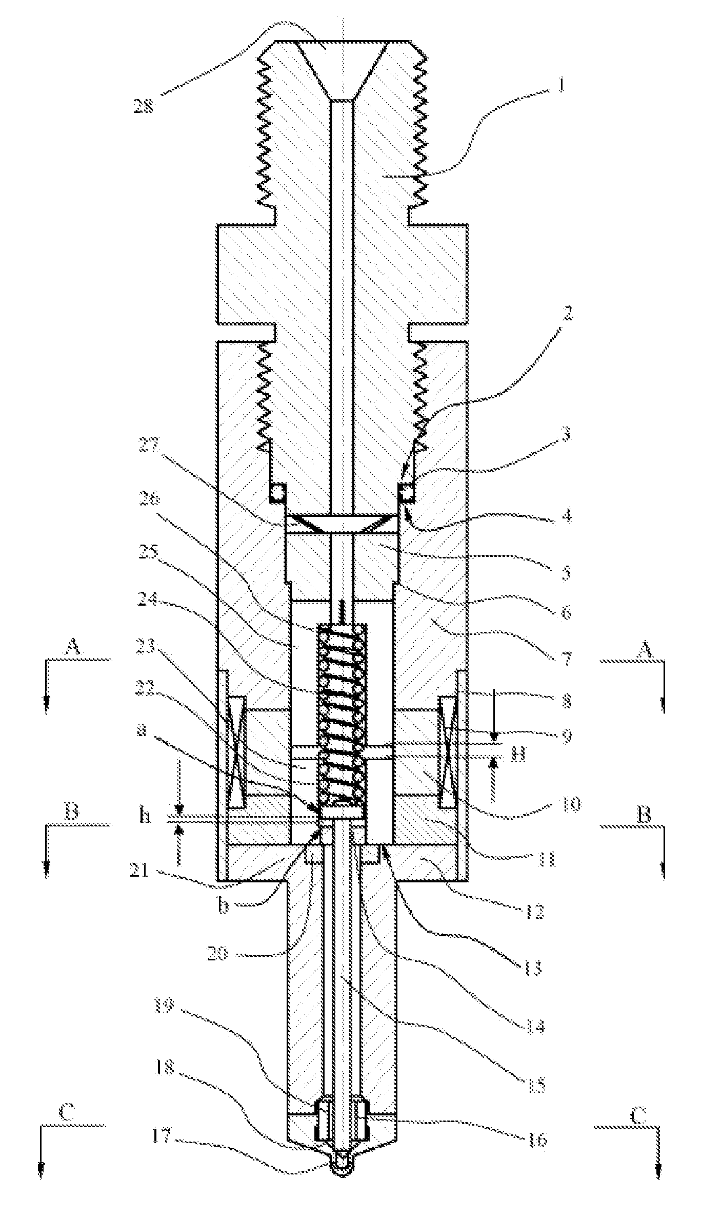 Common rail electronic control injector