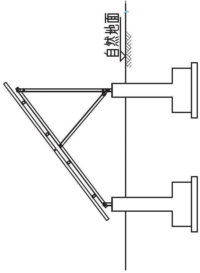 Photovoltaic support foundation structure applicable to tidal flat photovoltaic power station and construction method