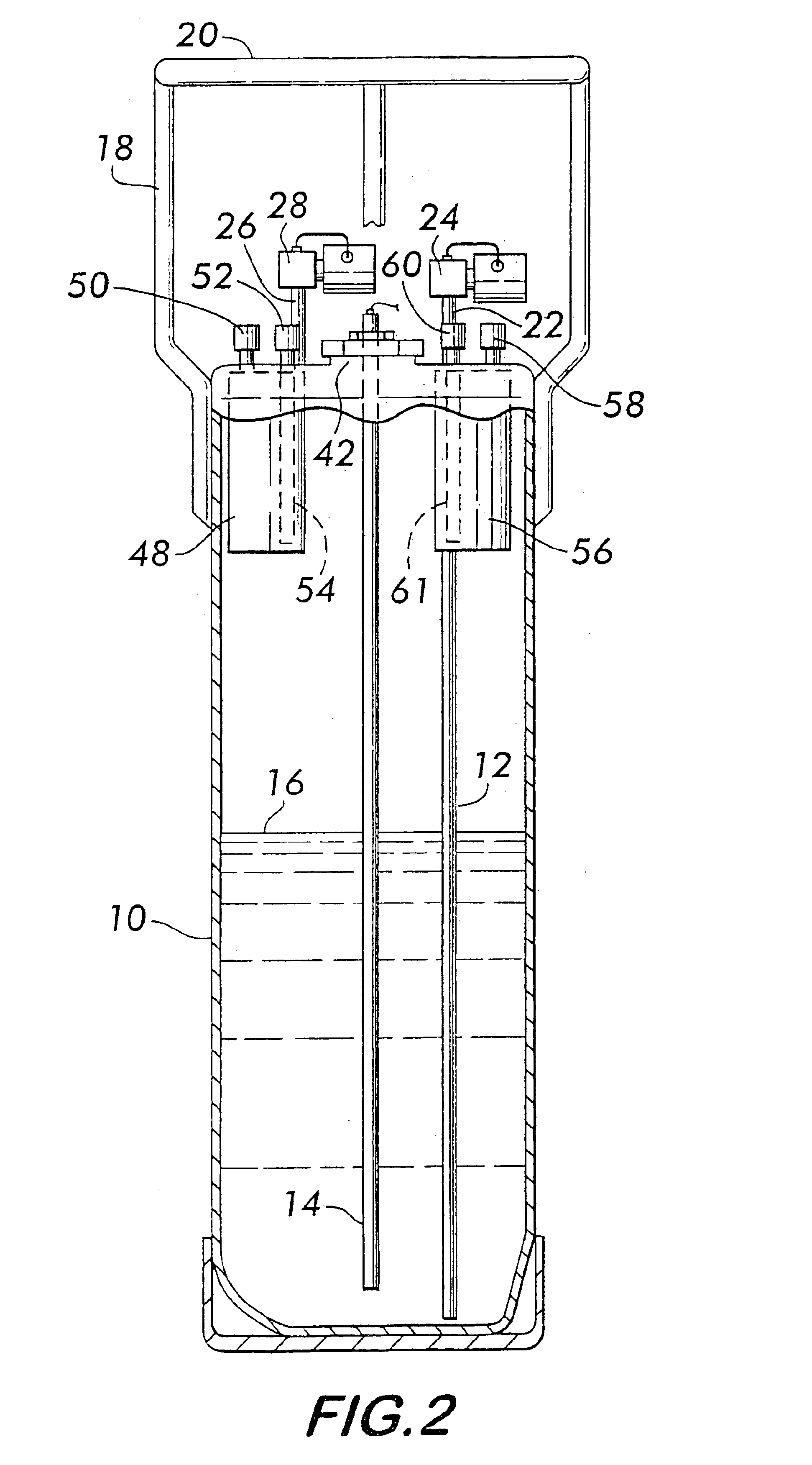 Multiple contents container assembly for ultrapure solvent purging