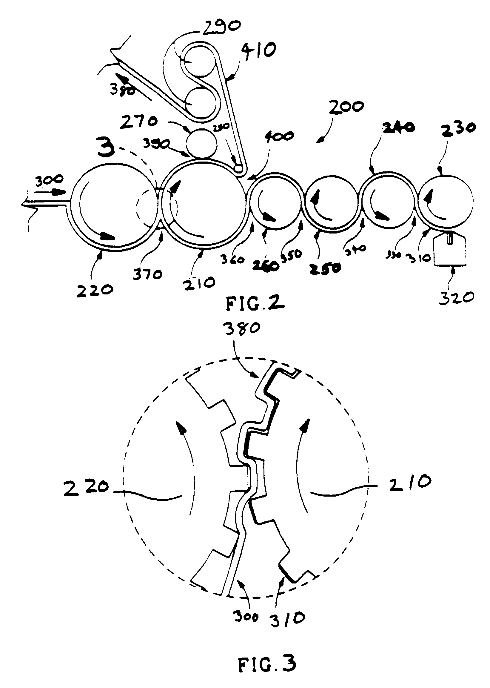 Elements for embossing and adhesive application