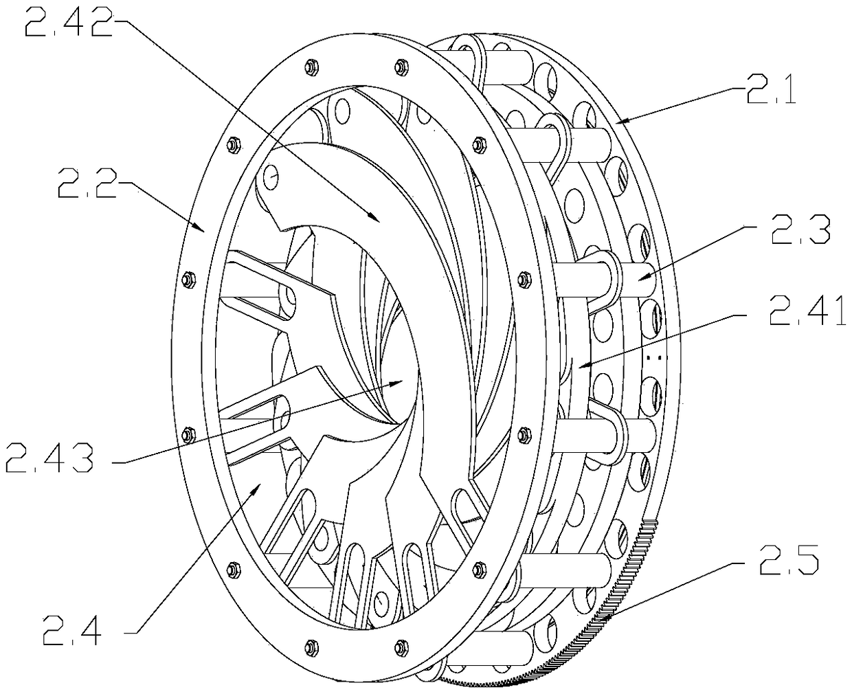 Large aperture type diaphragm adjusting device