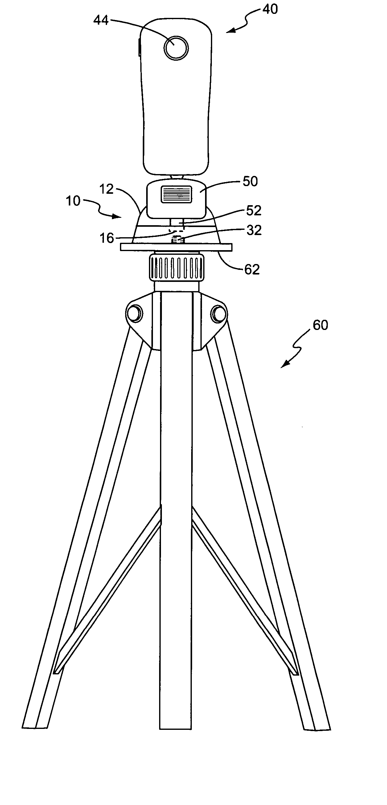 Positioning accessory for camera-equipped wireless terminals