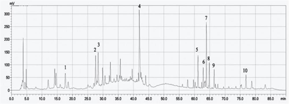 Fingerprint spectrum construction method and application of fructus evodiae and asarum preparation