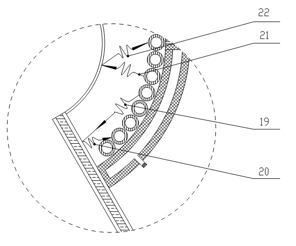 Spherical cavity type solar heat absorber with inwardly concave glass cover