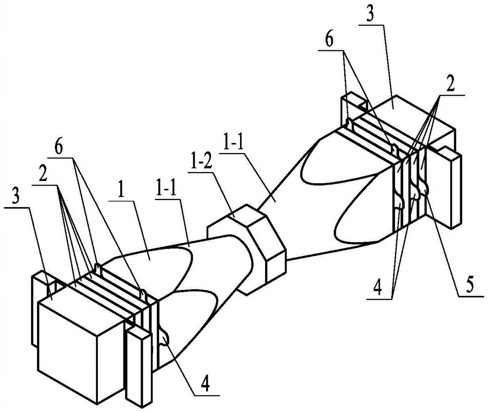 Longitudinal-bending compound single-foot two-degree-of-freedom ultrasonic motor vibrator