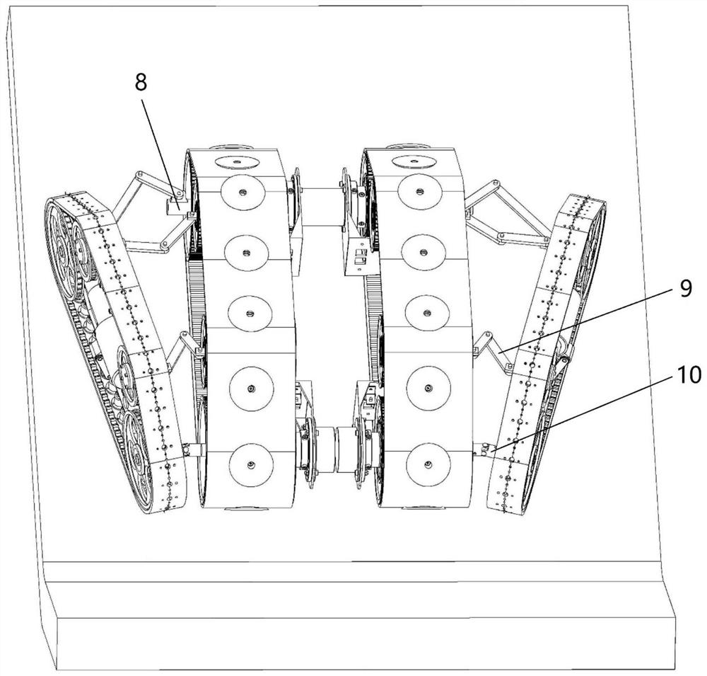 Climbing robot mechanism with combined action of tangential force and normal force