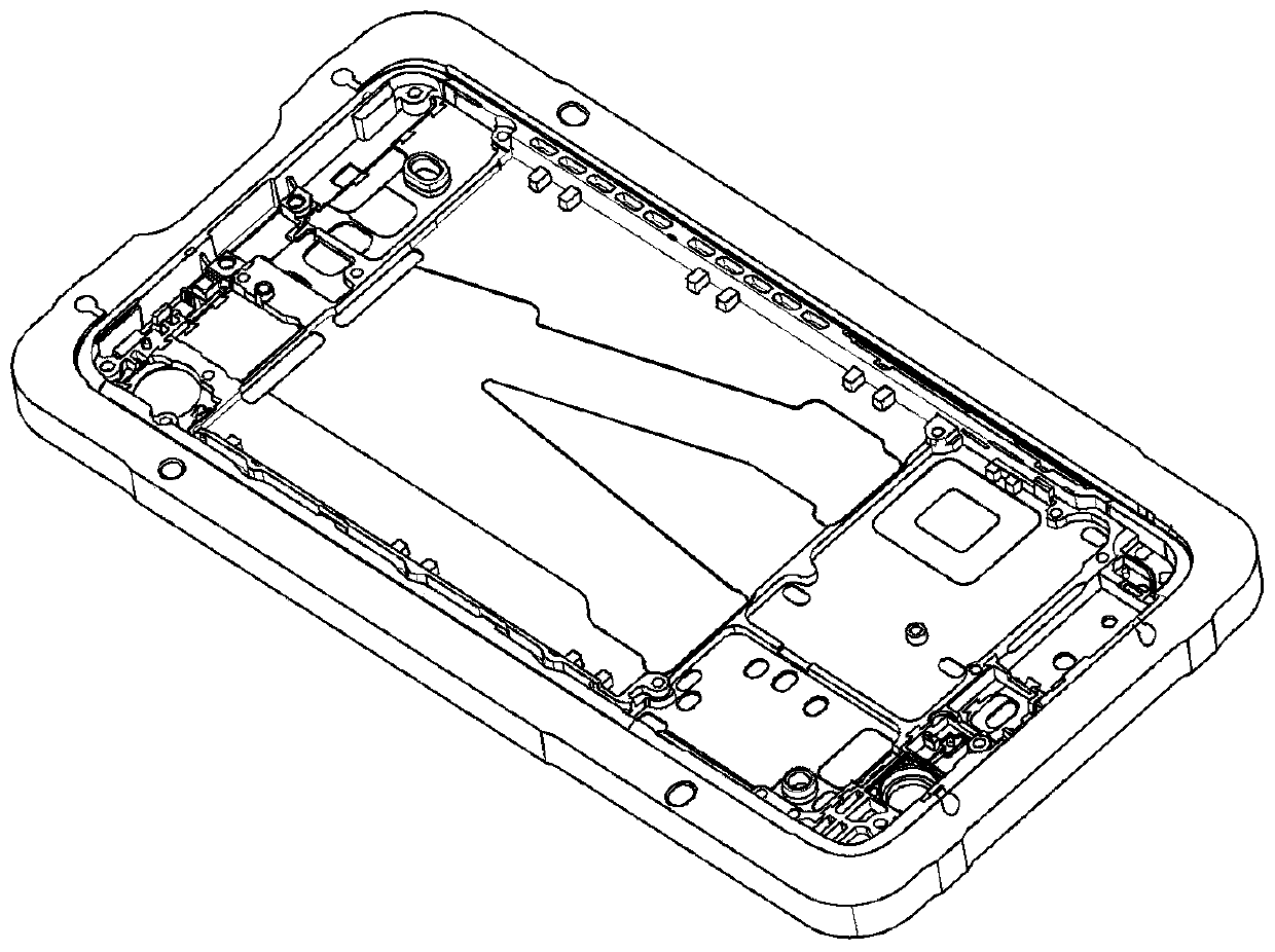 A stainless steel middle frame and aluminum alloy die-casting plate structure and its preparation