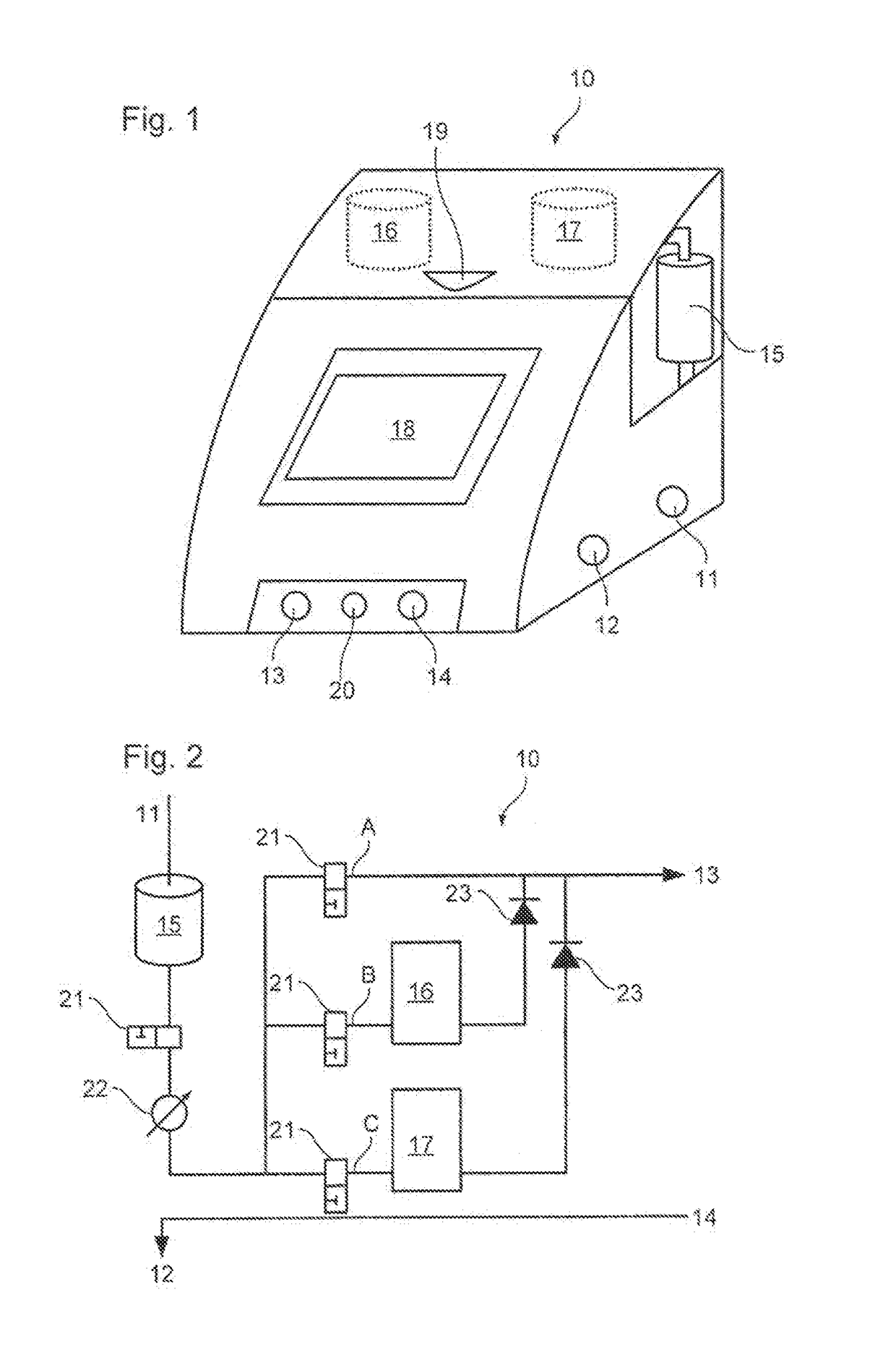 Method and apparatus for disinfection of a temperature control device for human body temperature control during extracorporeal circulation