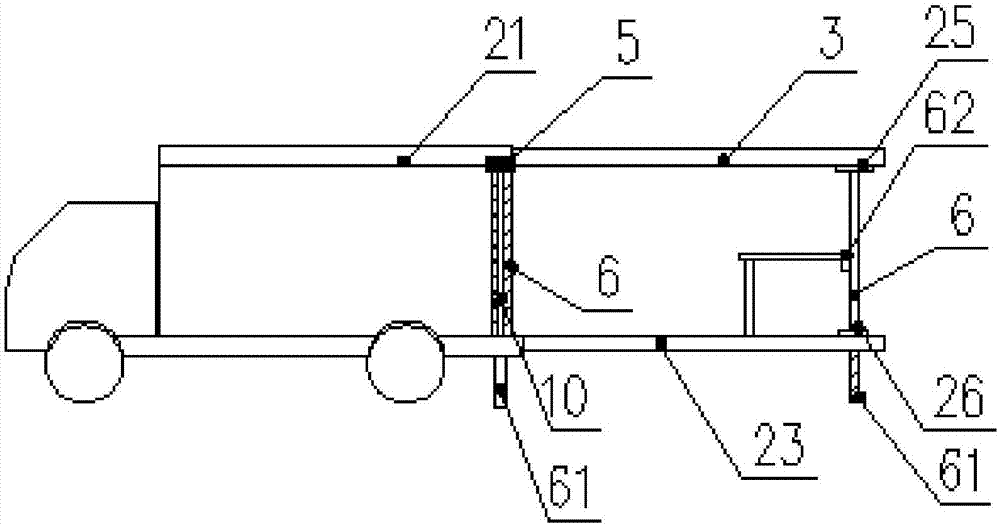 Extended carriage provided with supporting connecting part and applying method of extended carriage