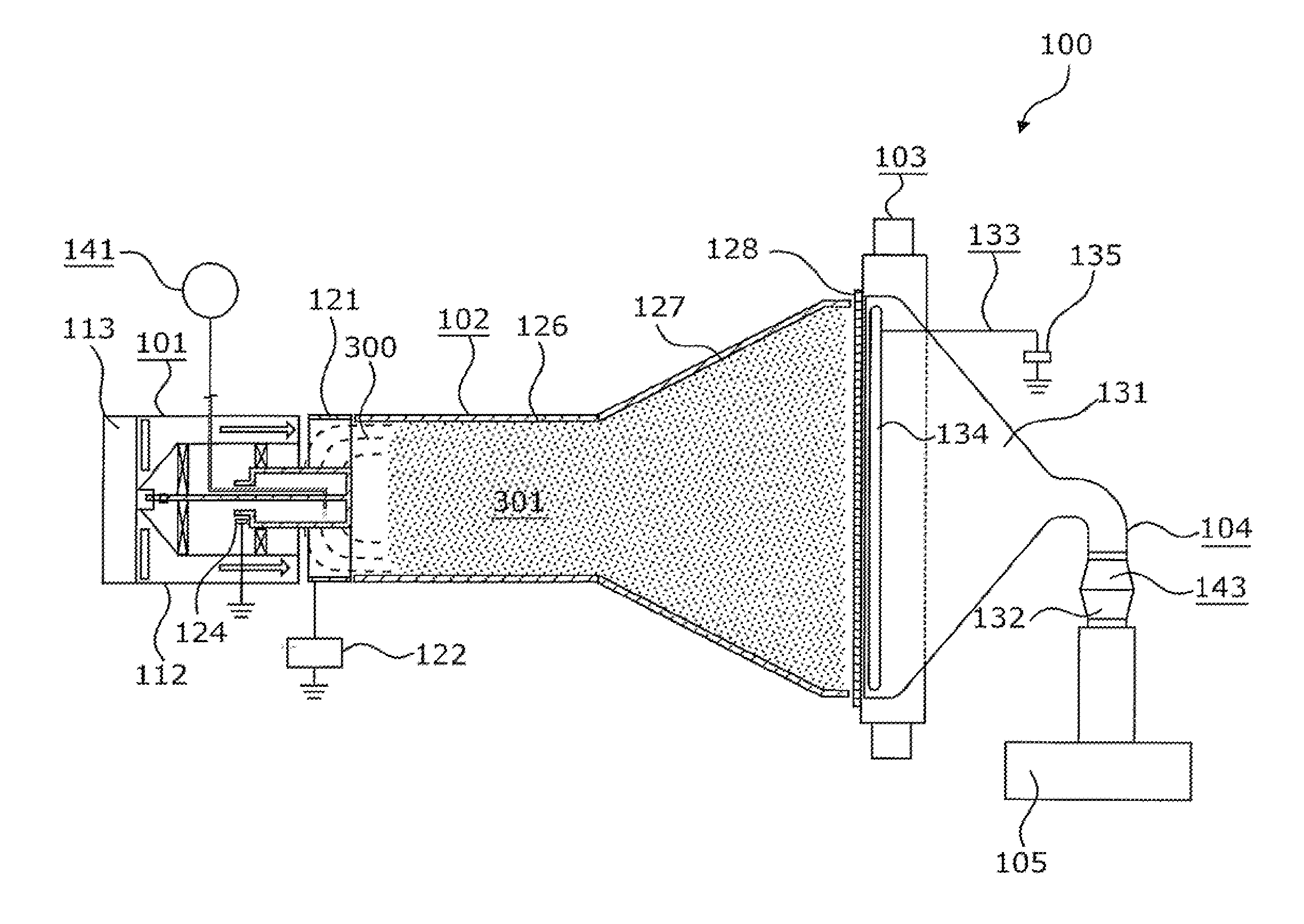 Nanofiber production device and nanofiber production method