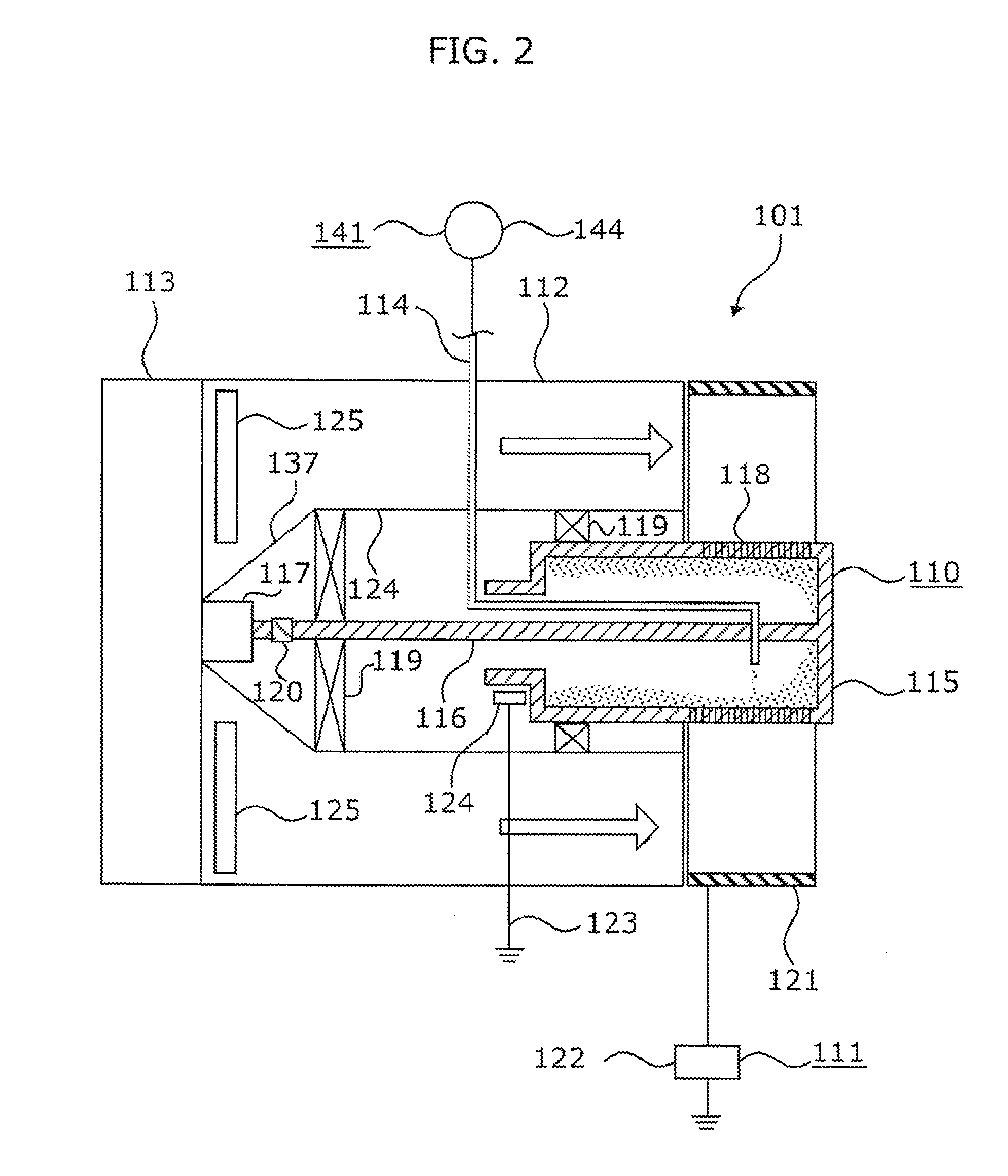 Nanofiber production device and nanofiber production method