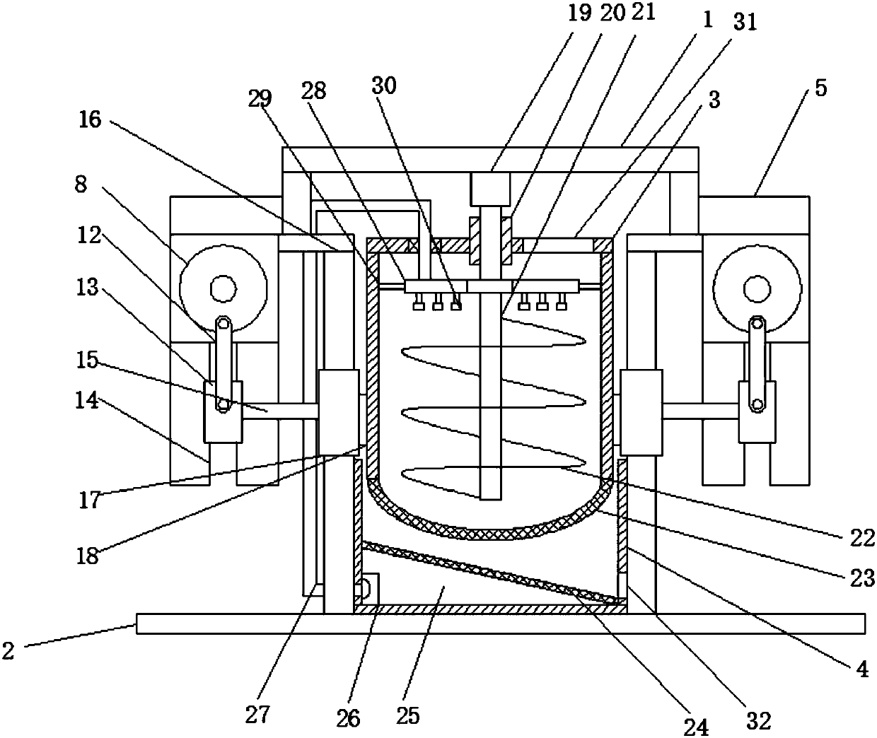 Ore surface layer impurity removing device for mining industry