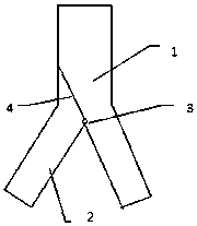 Y-shaped material supply valve